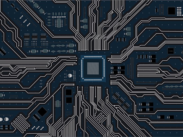 top down view of a microchip